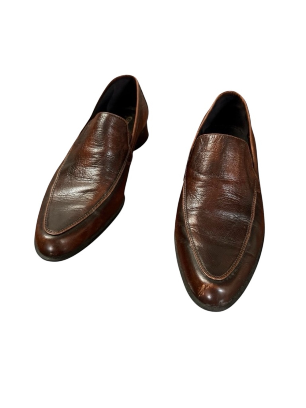 GEOX Respira Women’s Dark Brown Leather Slip On Loafer Size 8 US 38.5 EU